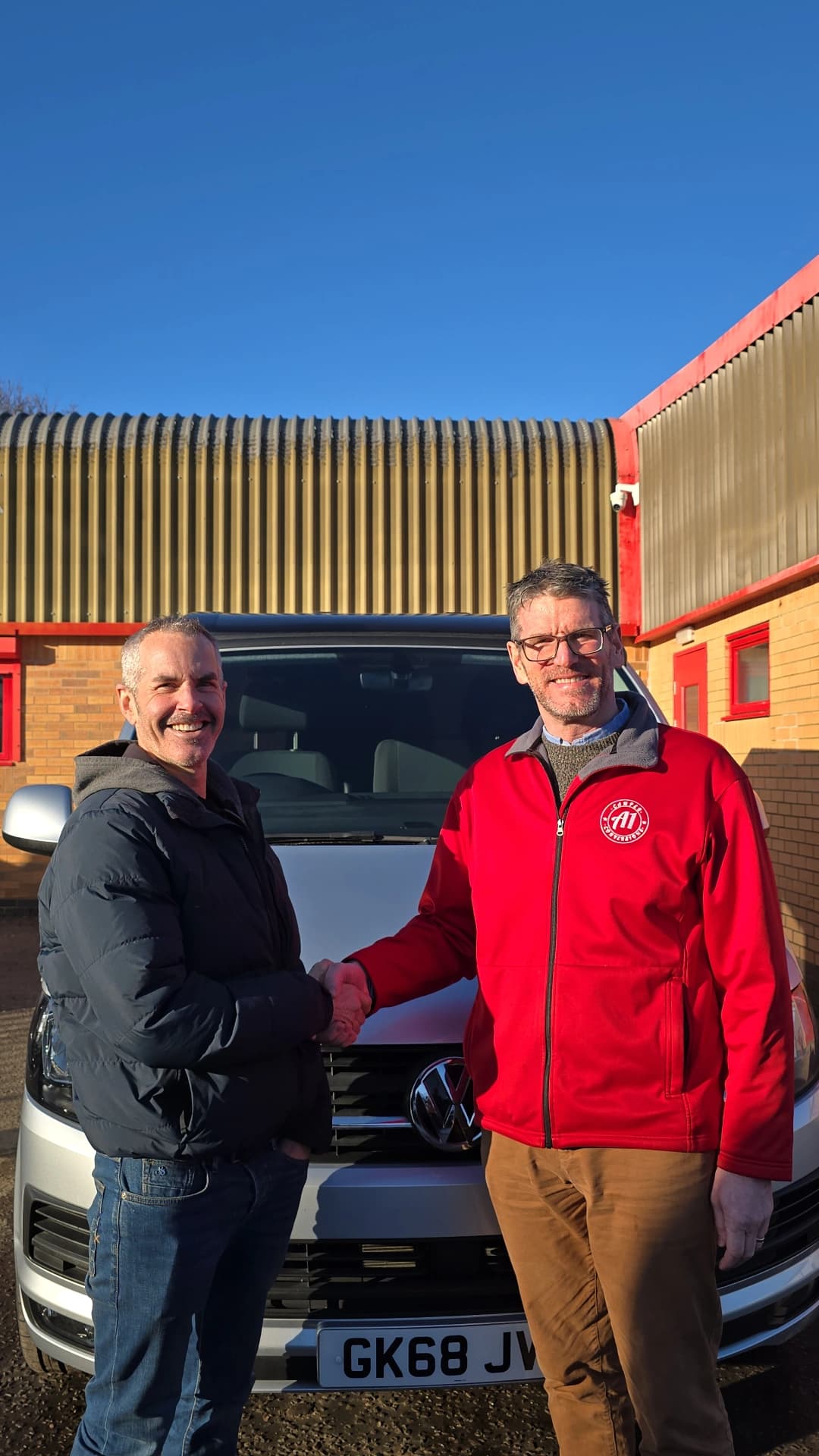 A happy customer before leaving our hq.